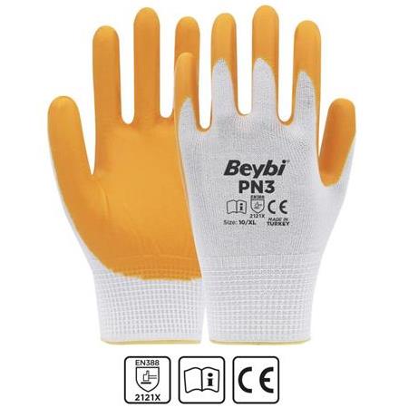 Beybi Pn3 Nitril Eldiven  - Sarı