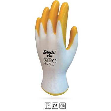 Beybi Pn7 Nitril Eldiven  - Sarı