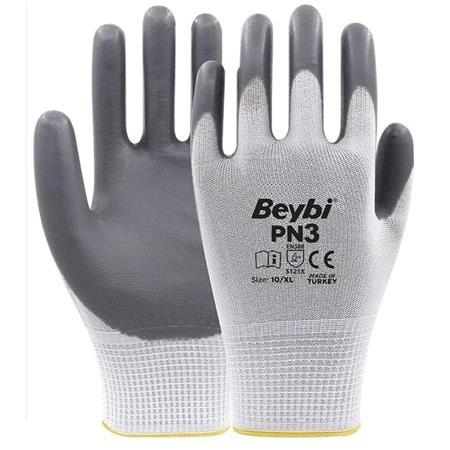 Beybi Pn3 Nitril Eldiven Gri