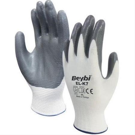 Beybi El-k7 Nitril Eldiven - Gri Pn-72