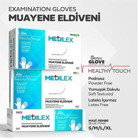 Reflex Medilex Eldiven Mavi