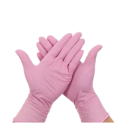 Pembe Nitril Muayene eldiveni - Pempe Nitril Eldiven