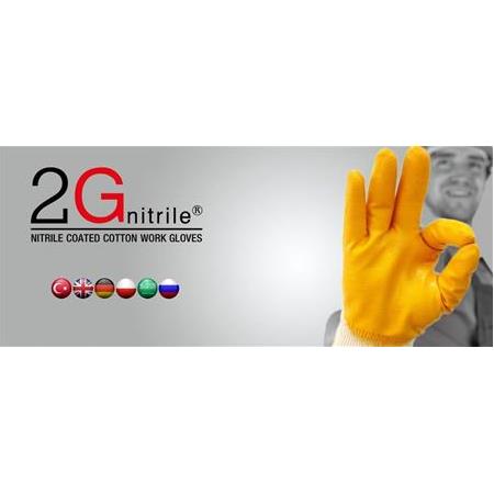 Nitril Eldiven 2G Sarı - S  Süper Performans