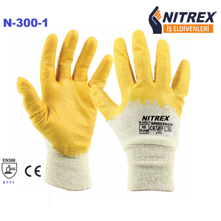 Nitril Eldiven Sarı -  N-300-1